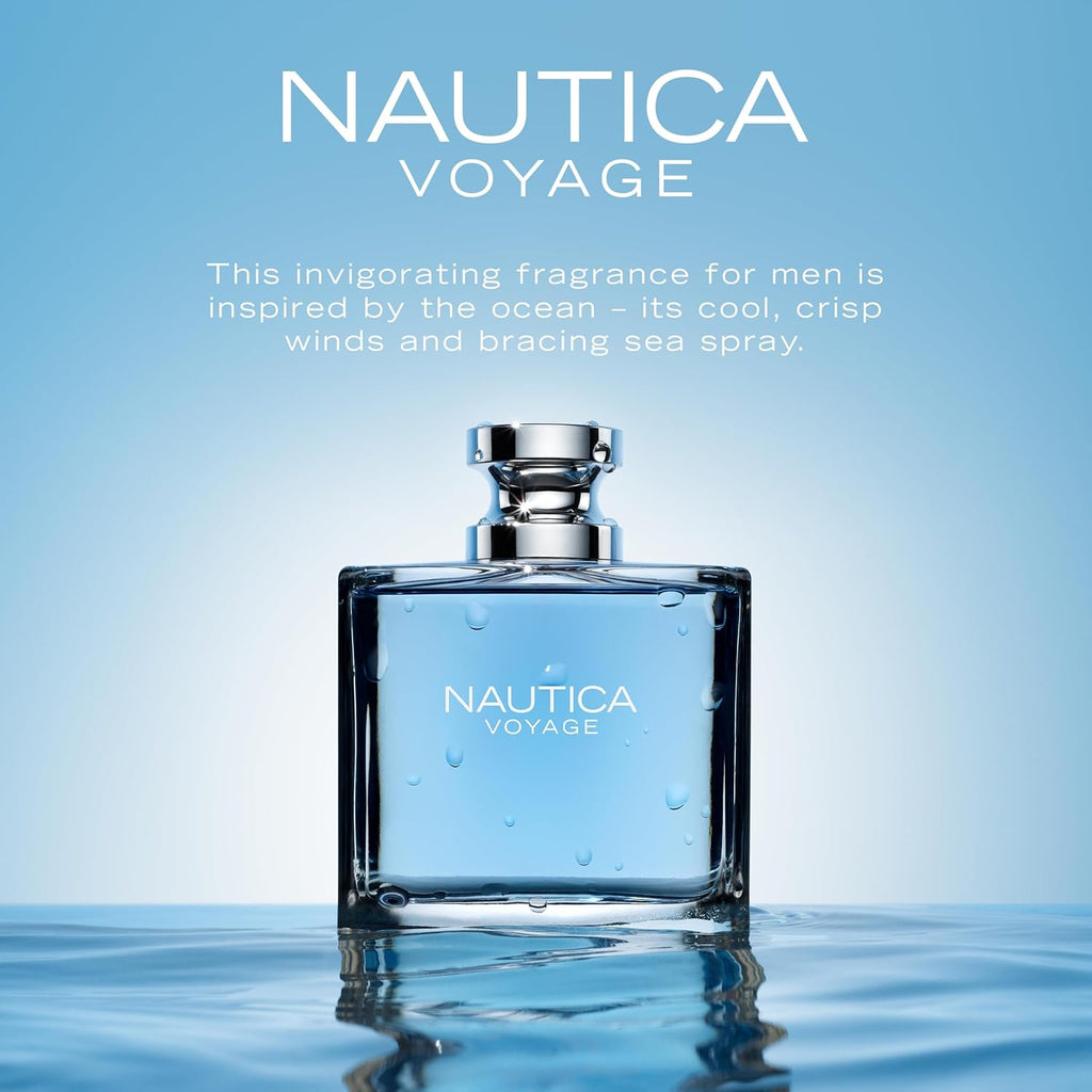 Voyage Eau De Toilette, Cologne and Fragrance for Men, Fresh, Romantic, Fruity Scent Woody, Aquatic Notes of Apple, Water Lotus, Cedarwood, and Musk Ideal Day Wear, Long Lasting 3.3Fl Oz