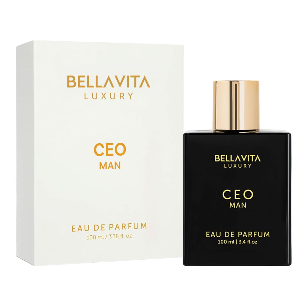 Bellavita Luxury CEO MAN Eau De Parfum | 100 Ml (3.4 Fl.Oz.) | Perfume for Men | Mandarin, Lemon, Lavender, and Vetiver Notes | Long Lasting Men'S Fragrance