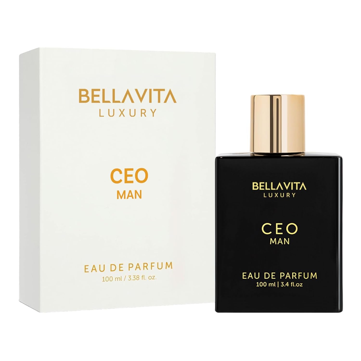 Bellavita Luxury CEO MAN Eau De Parfum | 100 Ml (3.4 Fl.Oz.) | Perfume for Men | Mandarin, Lemon, Lavender, and Vetiver Notes | Long Lasting Men'S Fragrance