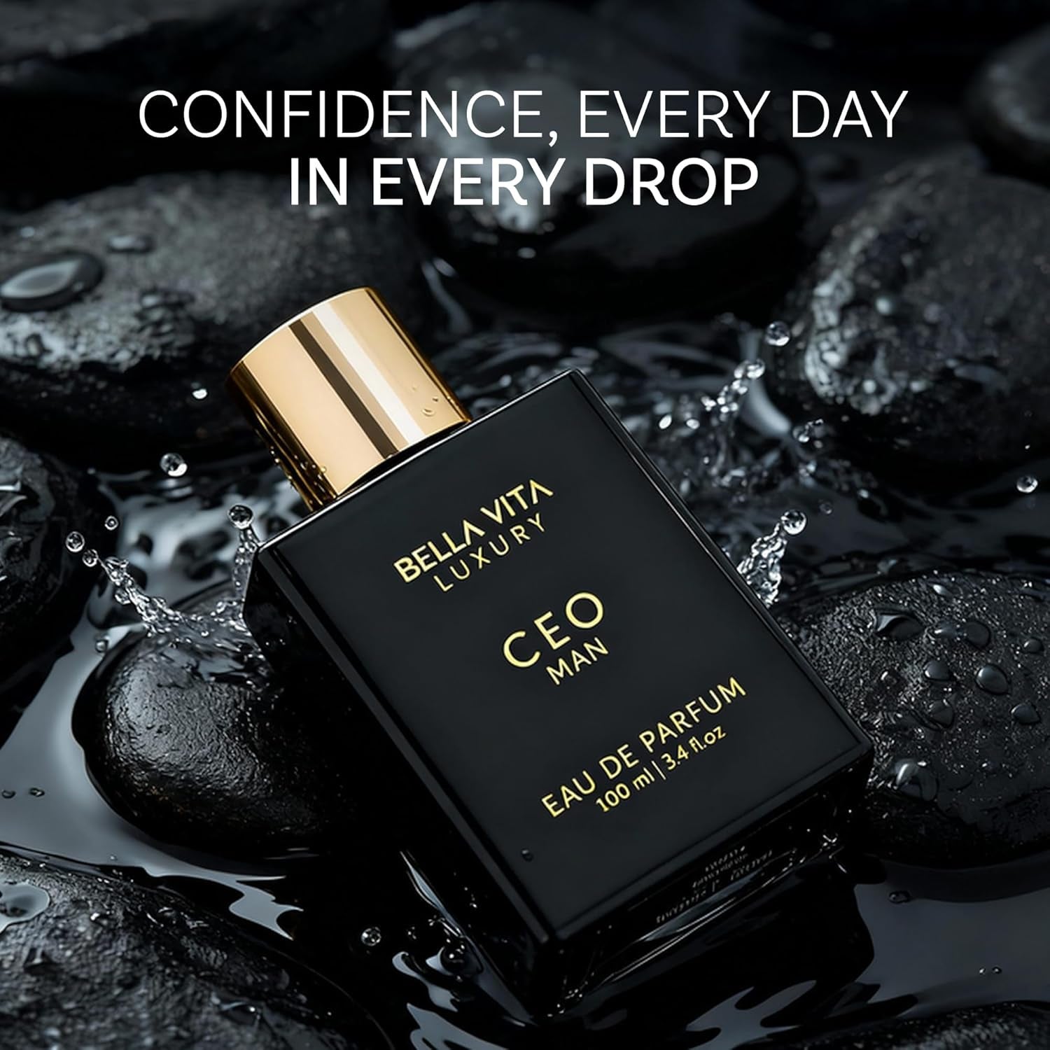Bellavita Luxury CEO MAN Eau De Parfum | 100 Ml (3.4 Fl.Oz.) | Perfume for Men | Mandarin, Lemon, Lavender, and Vetiver Notes | Long Lasting Men'S Fragrance